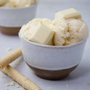 white chocolate in a bowl