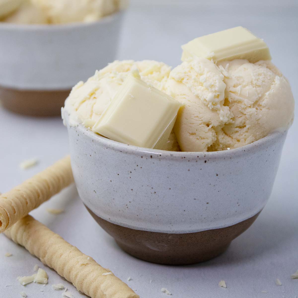 white chocolate in a bowl