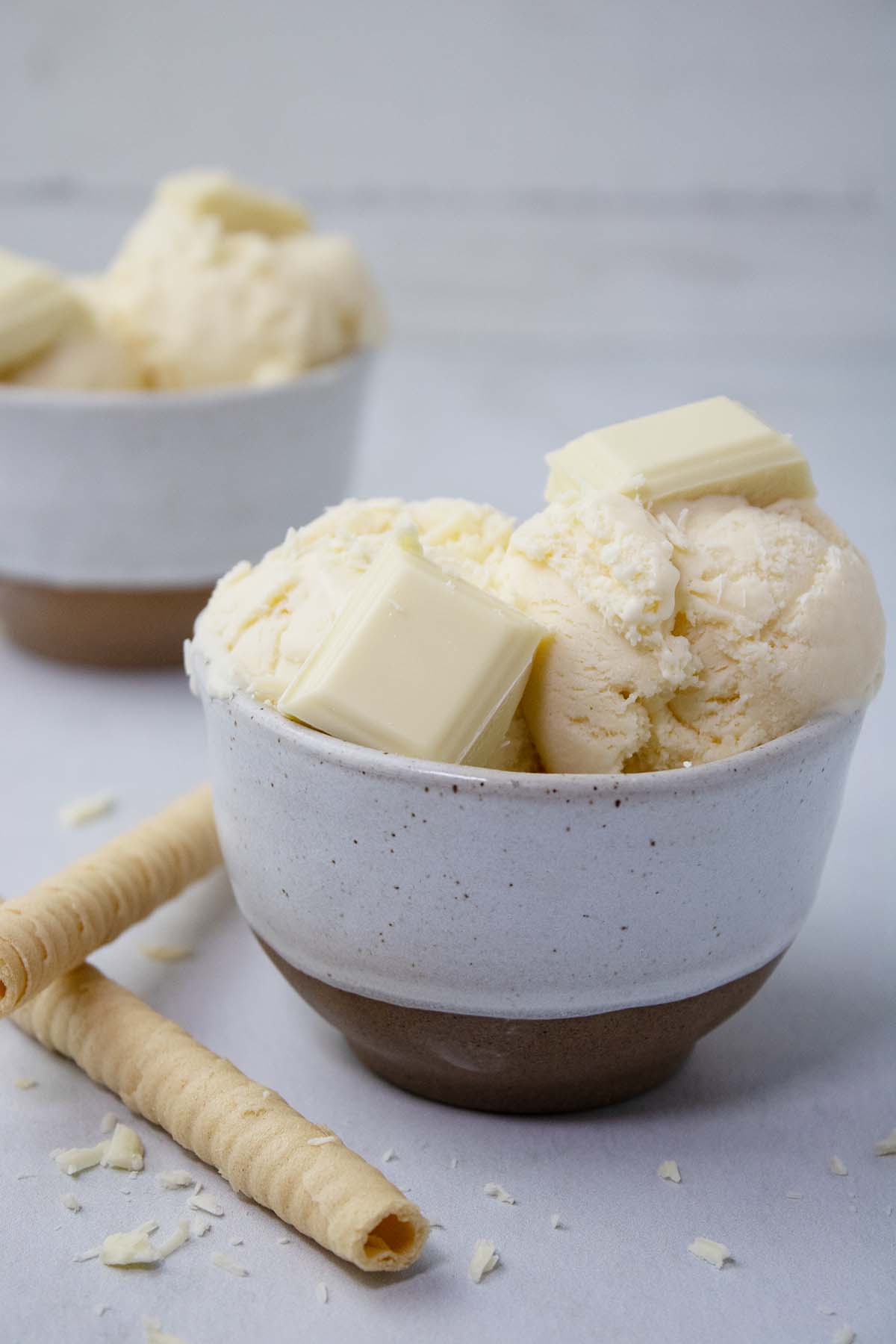 white chocolate in a bowl